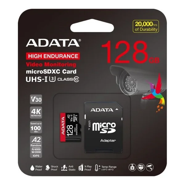 Adata High Endurance Ausdx128guı3v30sha2-Ra1 Class 10 Uhs-I U3 A2 V30 128 GB Micro Sd Kart - Görsel 2