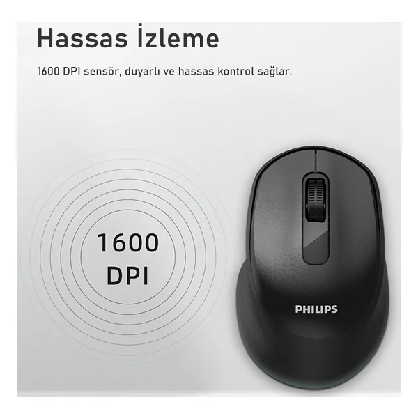 Philips Spt6348 Kablosuz Klavye Mouse Seti - Görsel 5
