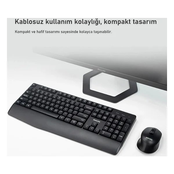Philips Spt6348 Kablosuz Klavye Mouse Seti - Görsel 6
