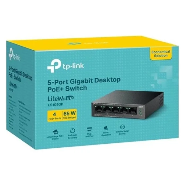 Tp-Link Ls105gp 5 Port 10/100/1000 Mbps Gigabit Poe Switch - Görsel 2