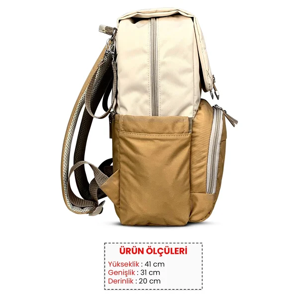 Stylo Working Mothers Bag Bebek Bakım Sırt Çantası - Krem - Görsel 7