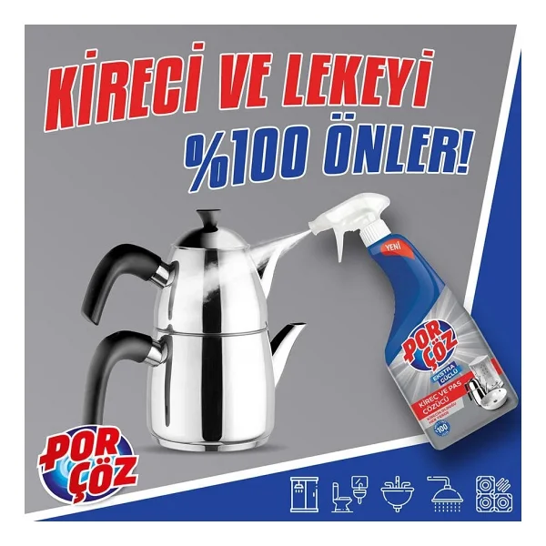 Porçöz Extra Güçlü Pas Ve Kireç Çözücü Sprey 750 Ml - Görsel 8