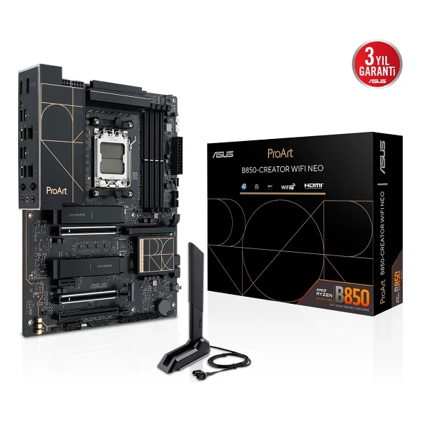 Asus Proart B850-Creator Wi-Fi Neo AMD Am5 DDR5 Atx Anakart - Görsel 8