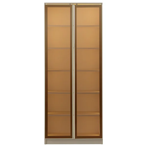 Eymense Hera Kahve Köşesi %100 Mdf Çerçeveli Cam İki Kapaklı Çok Amaçlı Sensör Ledli Mutfak Dolabı Raflı Bej - Görsel 3