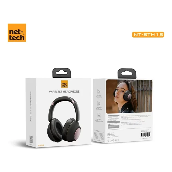 Nettech NT-BTH18 ANC Kulak Üstü Bluetooth Kulaklık - Görsel 3