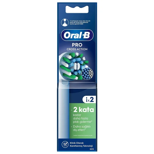 Oral-B Pro Cross Action X-Filament 2'li Diş Fırçası Başlığı - Görsel 4
