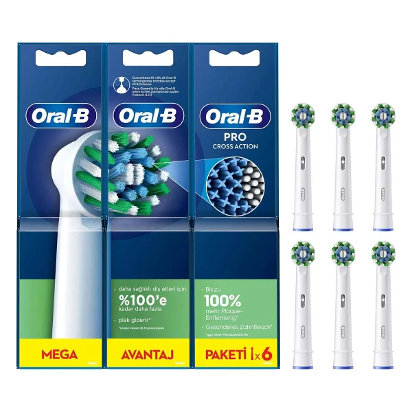 Oral-B Cross Action Clean Maximiser 6'lı Diş Fırçası Başlığı - Görsel 2