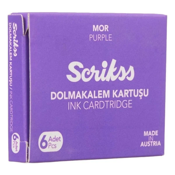 Scrikss 6'lı Mor Dolma Kalem Kartuşu - Görsel 4