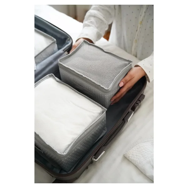 Serstil 6'lı Valiz Düzenleyici Bavul Içi Organizer Set Seyahat Hurcu - Yıldız Desen - Görsel 3