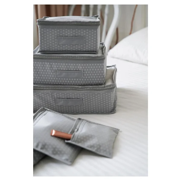 Serstil 6'lı Valiz Düzenleyici Bavul Içi Organizer Set Seyahat Hurcu - Yıldız Desen - Görsel 6