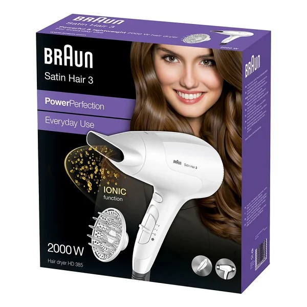 Braun Satin Hair 3 HD 385 2000 W İyonlu Saç Kurutma Makinesi - Görsel 7