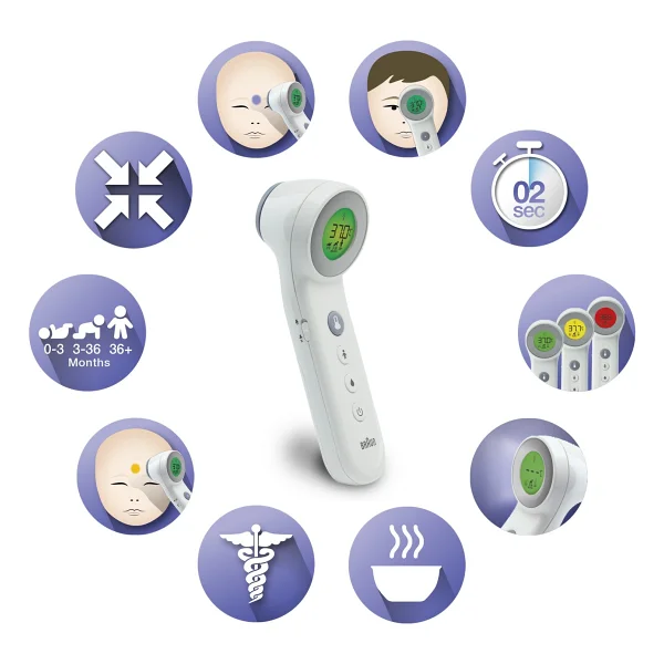 Braun Bnt 400we Beyaz Alından Temassız Ateş Ölçer Yüksek Hassasiyetli Ölçüm Modeli - Görsel 2