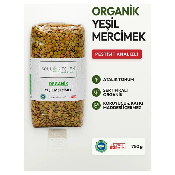 Soul Kitchen Organik Yeşil Mercimek 750 Gr - Görsel 10