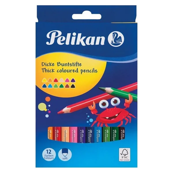 Pelikan Üçgen 12'li Jumbo Kuru Boya Seti - Görsel 3