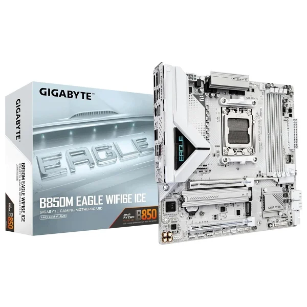 Gigabyte B850m Eagle Wıfı6e Ice AMD Am5 DDR5 Micro Atx Anakart - Görsel 7
