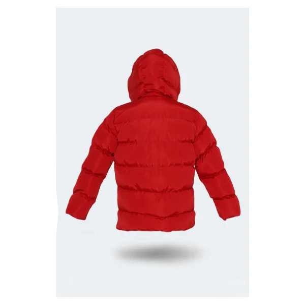 Slazenger Neons Kapüşonlu Kırmızı Çocuk Şişme Mont - Görsel 9