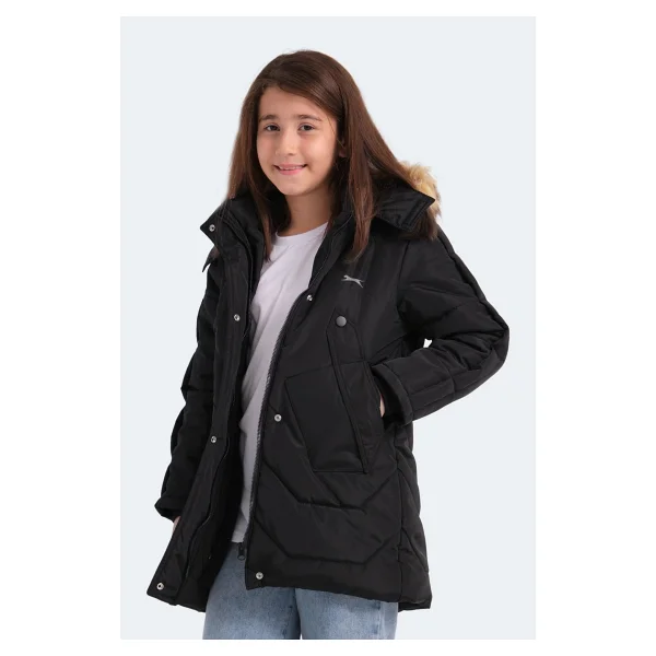 Slazenger Camron Kapüşonlu Siyah Çocuk Mont - Görsel 6