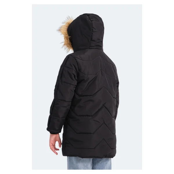 Slazenger Camron Kapüşonlu Siyah Çocuk Mont - Görsel 7