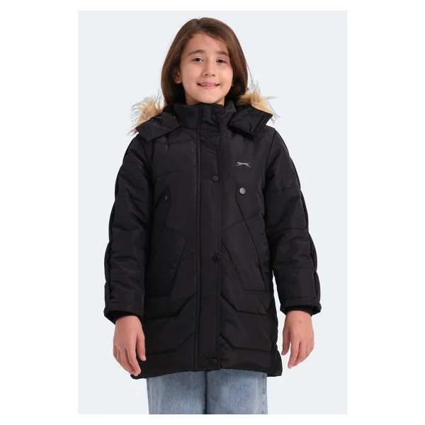 Slazenger Camron Kapüşonlu Siyah Çocuk Mont - Görsel 8