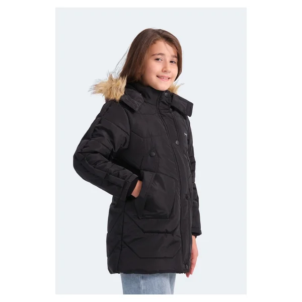 Slazenger Camron Kapüşonlu Siyah Çocuk Mont - Görsel 9