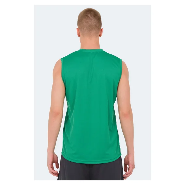 Slazenger Rajya Yeşil Sıfır Kol Bisiklet Yaka Erkek Tişört - Görsel 7