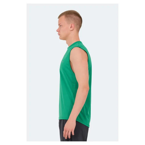 Slazenger Rajya Yeşil Sıfır Kol Bisiklet Yaka Erkek Tişört - Görsel 9
