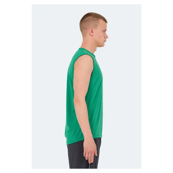Slazenger Rajya Yeşil Sıfır Kol Bisiklet Yaka Erkek Tişört - Görsel 10