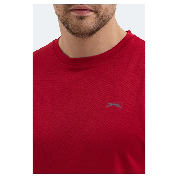 Slazenger Rajya Kırmızı Sıfır Kol Bisiklet Yaka Erkek Tişört - Görsel 7