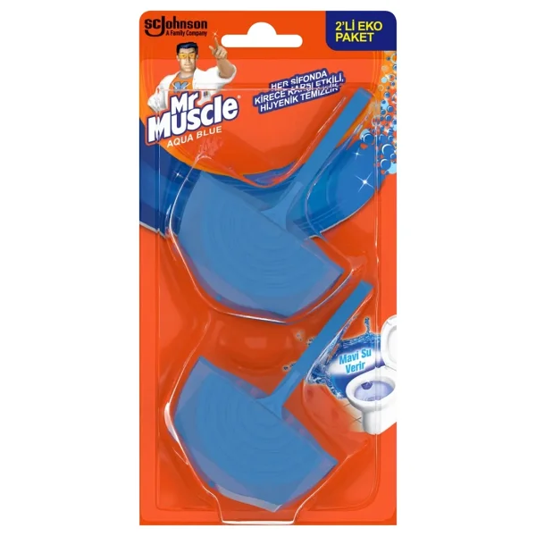 Mr. Muscle Klozet Blok Aqua Mavi 2'li Koku Giderici - Görsel 7