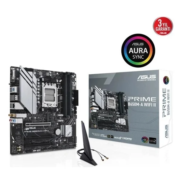 Asus Prime B650M-A Wi-Fi II 4xDDR5 DP+VGA+HDMI 2xM.2 AM5 Anakart - Görsel 10