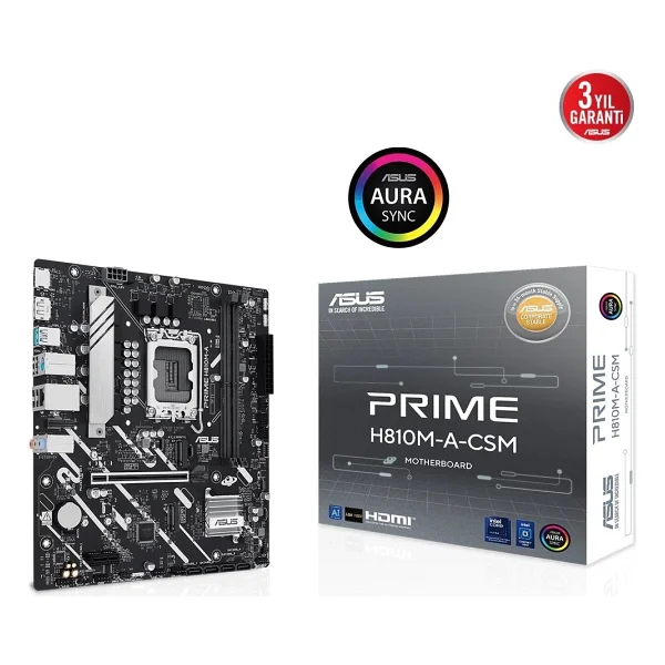 Asus Prime H810m-A-Csm Intel Lga1851 DDR5 Micro Atx Anakart - Görsel 6