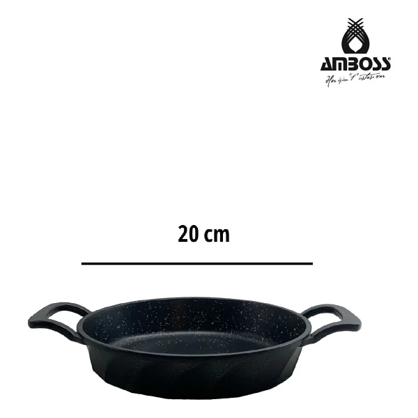Amboss Jasper 3 Parça Döküm Tava & Sahan Seti - Siyah - Görsel 5