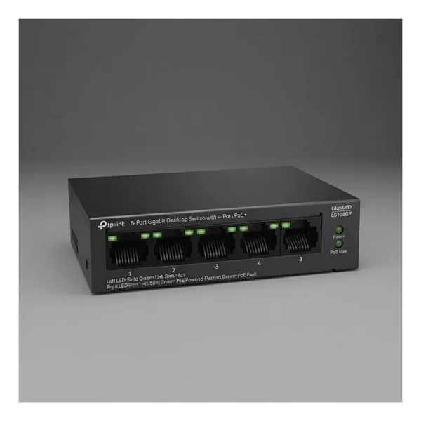 Tp-Link Ls105gp 5 Port 10/100/1000 Mbps Gigabit Poe Switch - Görsel 5