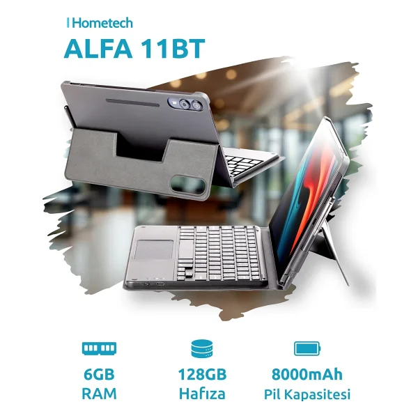 Hometech Alfa 11bt 128 GB 10.95" Tablet - Görsel 5