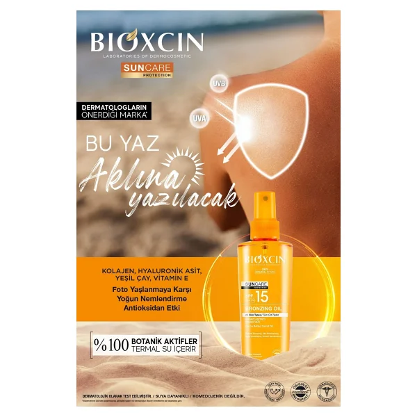 Bioxcin Sun Care 200 Ml 15 Faktör Bronzlaştırıcı Yağ - Görsel 7