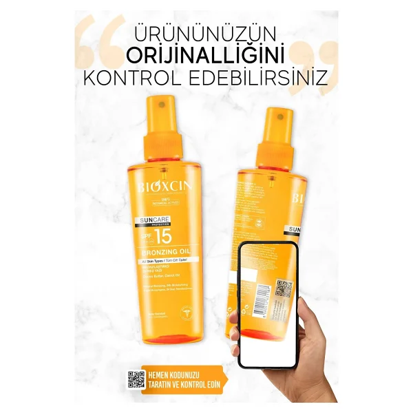 Bioxcin Sun Care 200 Ml 15 Faktör Bronzlaştırıcı Yağ - Görsel 8