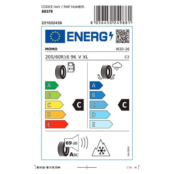 Momo North Pole W-20 205/60 R16 96v XL Kış Lastiği - Görsel 5