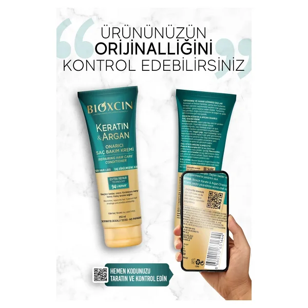 Bioxcin Keratin & Argan Onarıcı 250 Ml Saç Kremi - Görsel 6