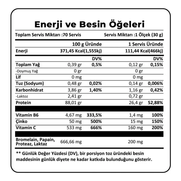 Nutriking İzole Whey Protein 2100 gr 70 Servis Oreo Çikolata Bisküvi İçerik Bilgisiyle - Görsel 3
