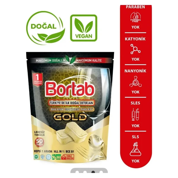 Bortab Gold Bulaşık Makinesi Tableti 50'li - Görsel 2