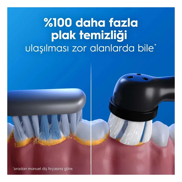 Oral-B İo 2 Seyahat Kaplı Siyah Şarjlı Diş Fırçası - Görsel 3