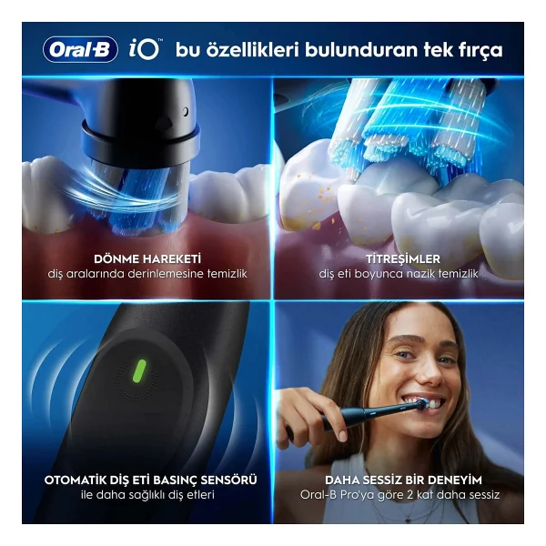 Oral-B İo 2 Seyahat Kaplı Siyah Şarjlı Diş Fırçası - Görsel 5