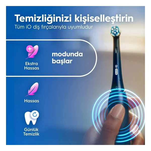 Oral-B İo 2 Seyahat Kaplı Siyah Şarjlı Diş Fırçası - Görsel 8