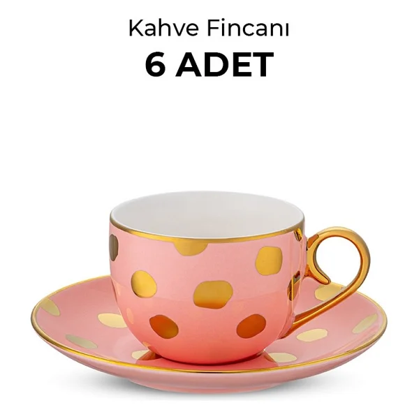 Emsan Lina 6 Kişilik Kahve Fincan Takımı - Görsel 7