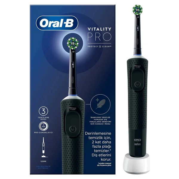 Oral-B Vitality Pro D103 Siyah Şarjlı Diş Fırçası - Görsel 2