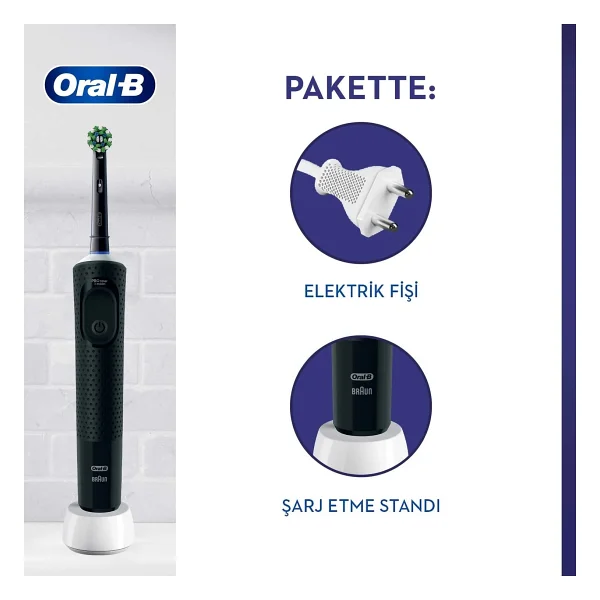 Oral-B Vitality Pro D103 Siyah Şarjlı Diş Fırçası - Görsel 3
