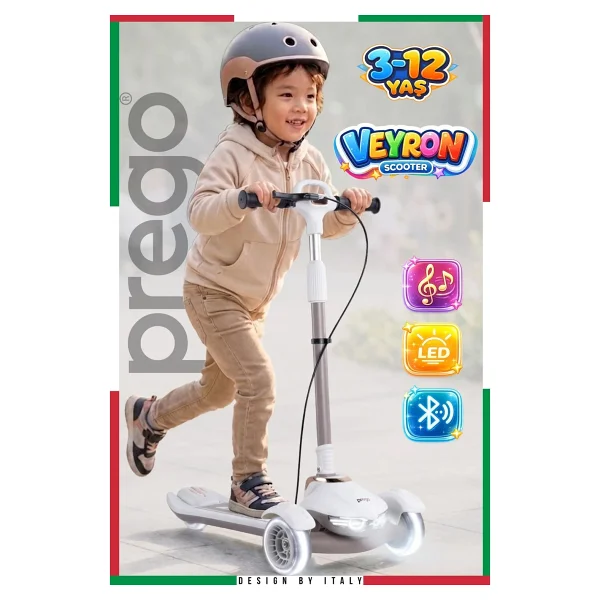 Prego Veyron K-660 Işıklı 3 Tekerlekli Katlanabilir Çocuk Scooter - Görsel 7