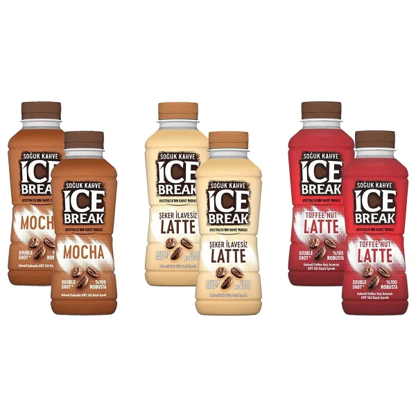 Ice Break Soğuk Kahve 375 Ml 6 Li Karma (Mocha - Toffee Nut - Şekersiz Latte) - Görsel 5