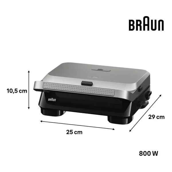 Braun Snackmaker 5 Sm5005 800 W Silver Waffle Ve Tost Makinesi - Görsel 6