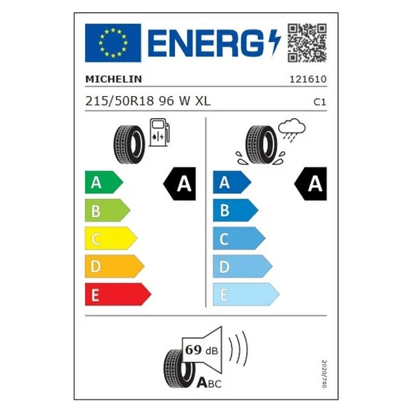 Michelin Primacy 5 Energy 215/50 R18 96w XL Yaz Lastiği - 2025 - Görsel 2